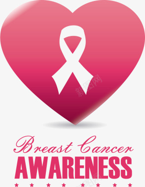 关爱女性抗乳腺癌爱心标志图标图标