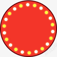 放射光点红色光点圆盘图标图标