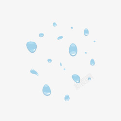 蓝色点滴水滴漂浮高清图片