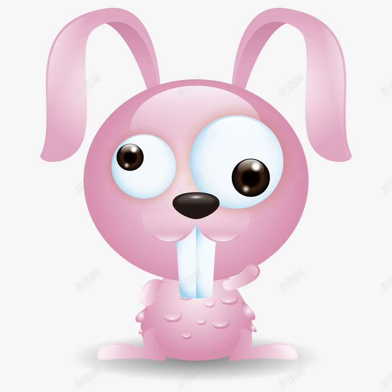 卡通粉红色兔子免费png免抠素材_88icon https://88icon.com 兔子 卡通 卡通兔子 可爱小兔 矢量卡通粉红色兔子 矢量素材 粉红色