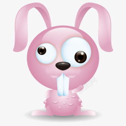 卡通粉红色兔子免费素材