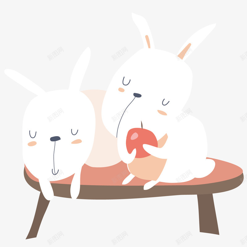 白色兔子卡通矢量图ai免抠素材_88icon https://88icon.com 兔子 创意 动物 卡通 小兔子 手绘 白色 简单 矢量图