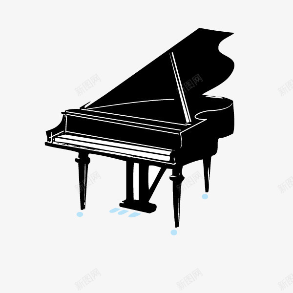音乐元素钢琴黑色矢量图ai免抠素材_88icon https://88icon.com 钢琴 音乐元素 黑色 矢量图