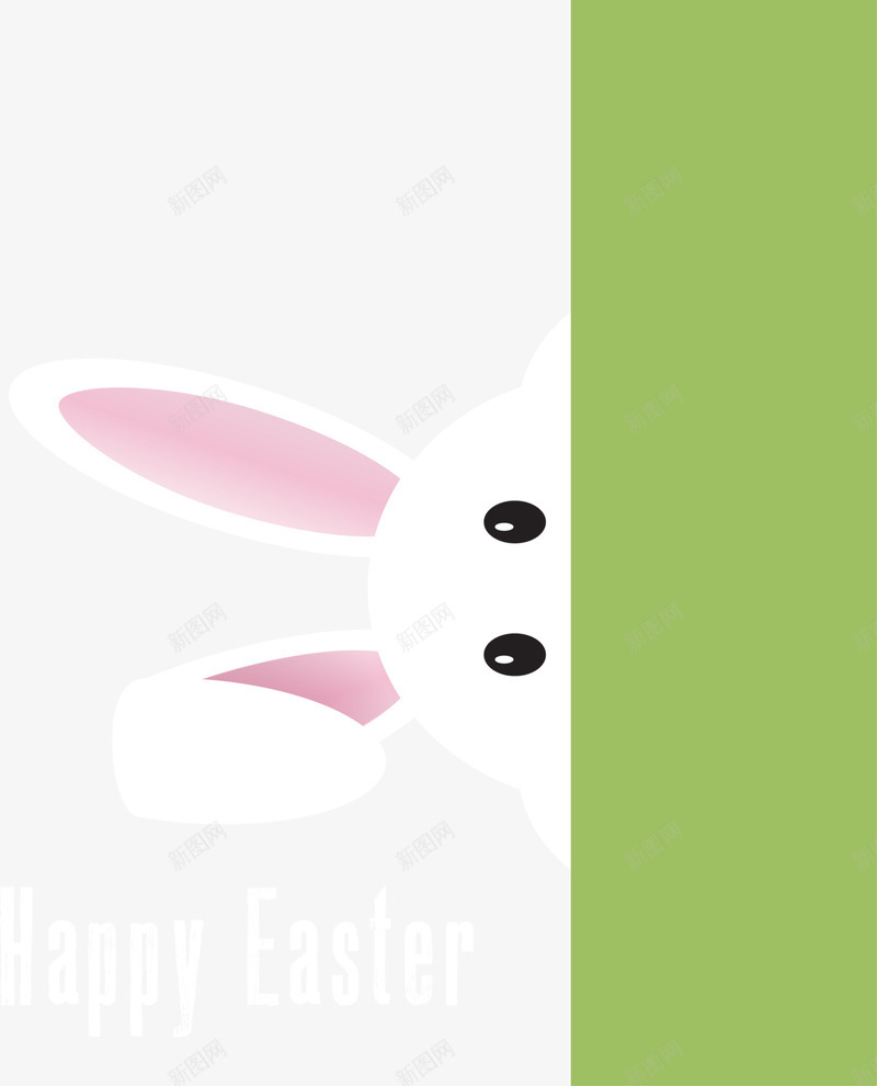 复活节可爱白色兔子png免抠素材_88icon https://88icon.com 可爱兔子 呆萌兔子 复活节 白色兔子 白色耳朵 躲着的兔子