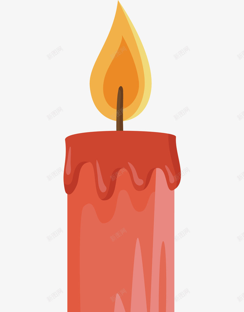 红色点燃的蜡烛png免抠素材_88icon https://88icon.com 点燃的蜡烛 烛光 烛火 矢量png 红色蜡烛 蜡烛 蜡烛融化