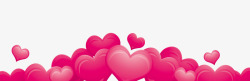 粉红色立体爱心边框纹理素材