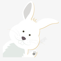 可爱的大白兔矢量图素材