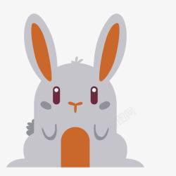 卡通小清新动物装饰海报兔子素材