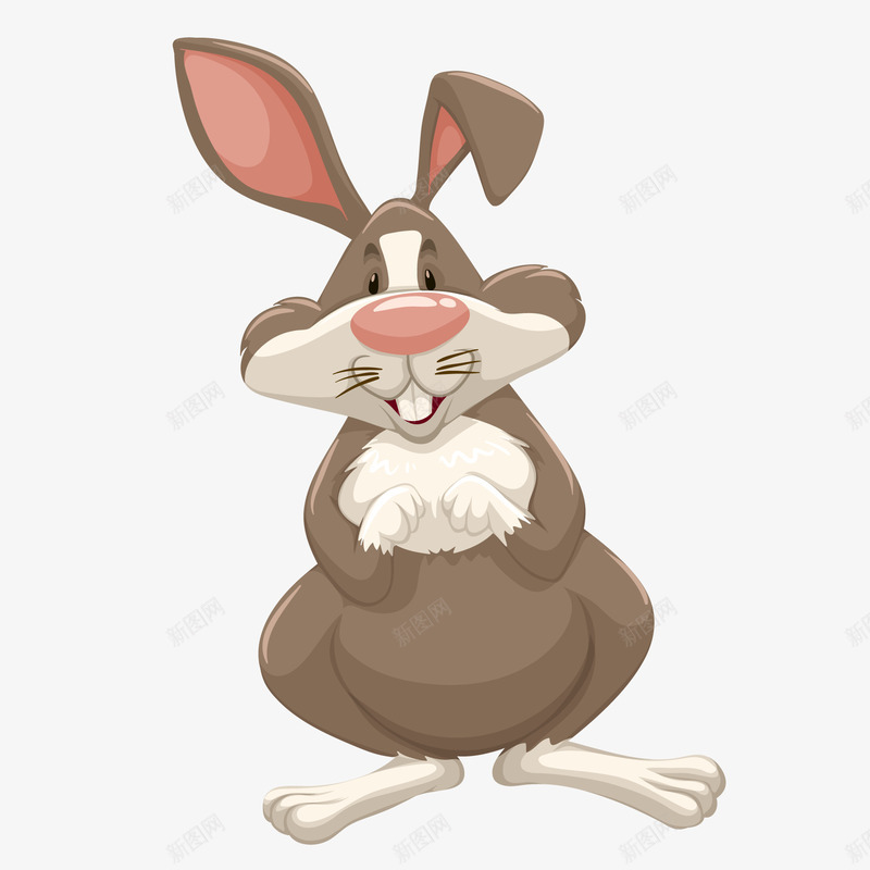 森林里可爱的小兔子矢量图ai免抠素材_88icon https://88icon.com 动物园 卡通 大耳朵 小兔子 森林 长耳朵 矢量图