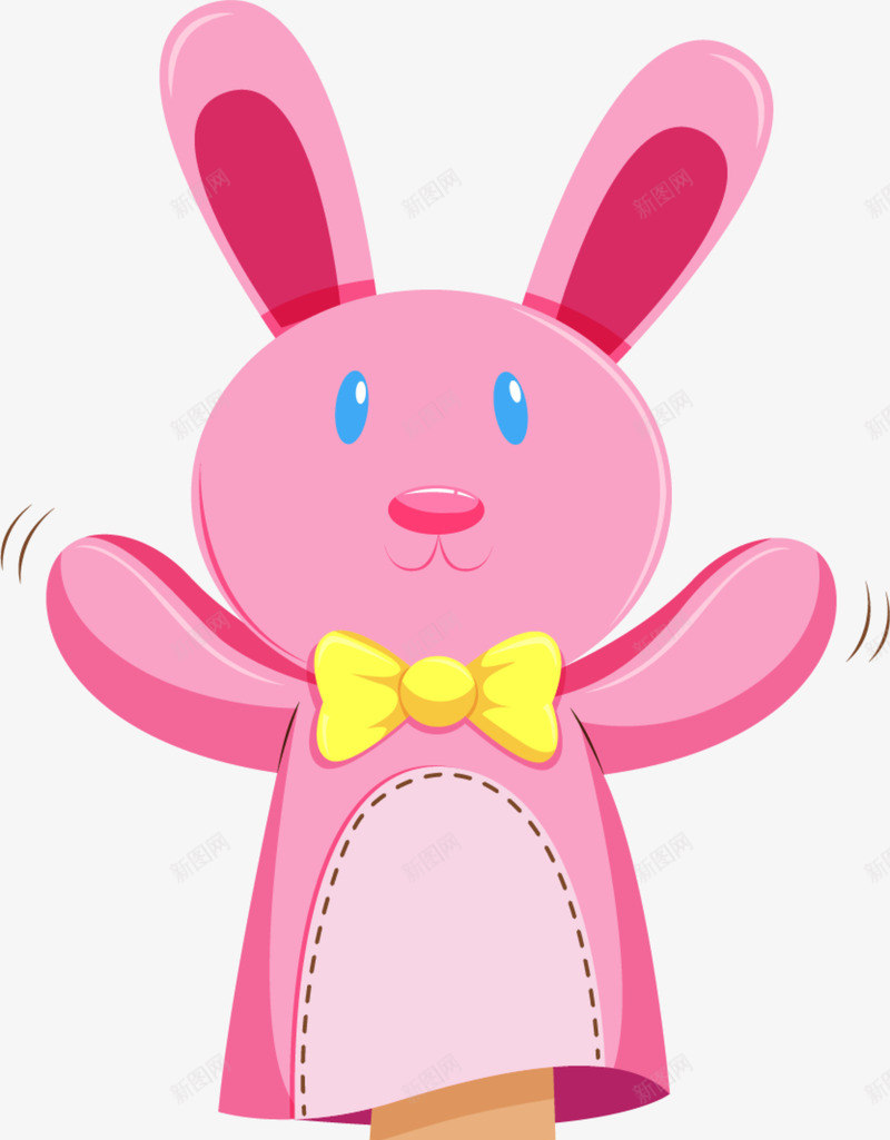 卡通粉色小兔子玩偶png免抠素材_88icon https://88icon.com 卡通小兔子 小兔子玩偶 开心 抖动 粉色小兔子 表演