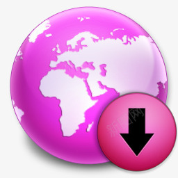 粉红地球图标图标