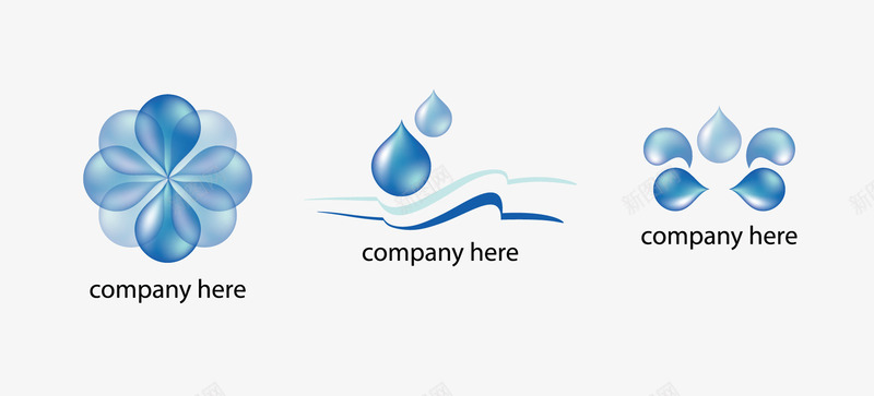 水滴创意设计水滴矢量图图标图标