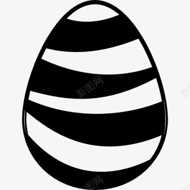 细横条纹复活节彩蛋的横条纹的图标图标