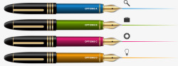 多彩钢笔线条素材