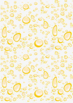 水滴黄色气泡透明素材
