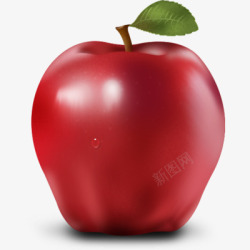 红色苹果水珠装饰素材