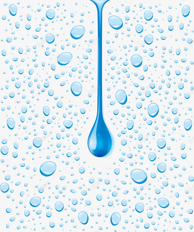 蓝色简约液体水滴边框纹理png免抠素材_88icon https://88icon.com 免抠PNG 水滴 液体 简约 蓝色 边框纹理