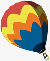 手绘彩色条纹氢气球国庆装饰素材