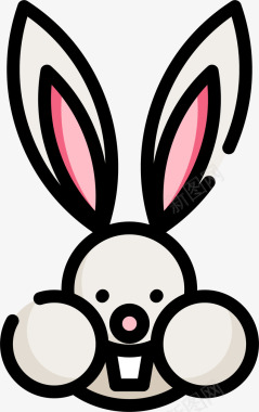 卡通可爱小兔子图标图标