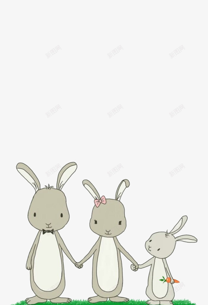三只小兔子png免抠素材_88icon https://88icon.com PNG素材 动物 可爱 小兔子