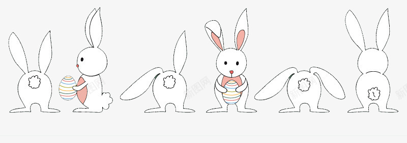 卡通抱彩蛋兔子矢量图eps免抠素材_88icon https://88icon.com 兔子 兔子矢量素材 卡通兔子 可爱 白色 矢量图