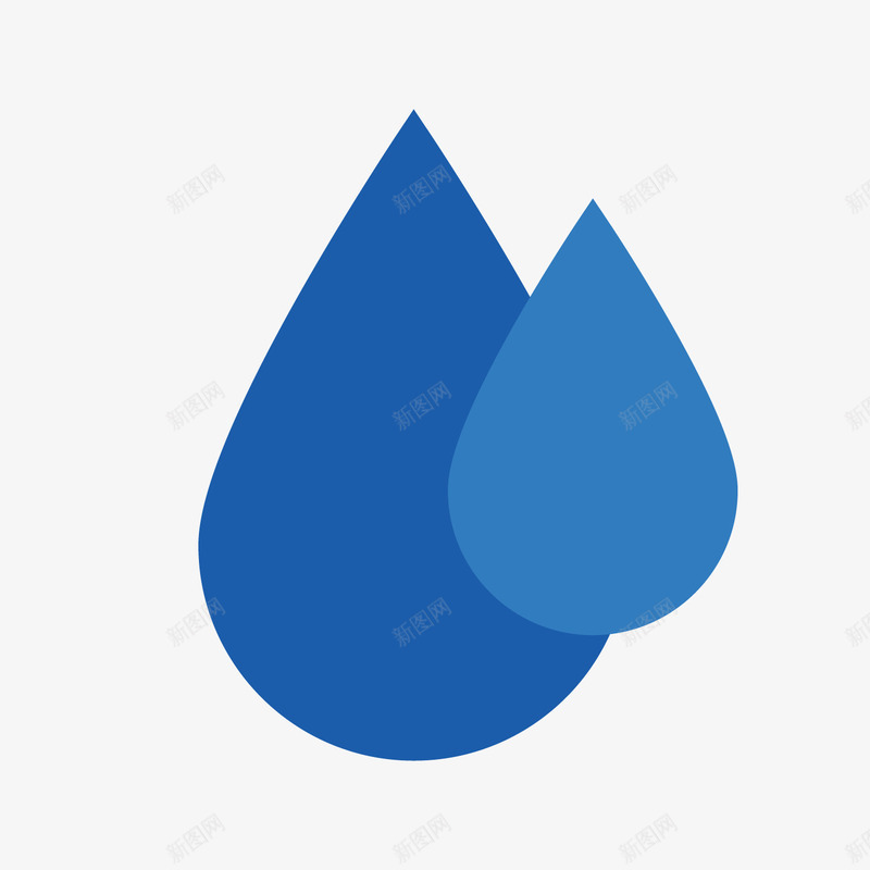 蓝色水滴png免抠素材_88icon https://88icon.com 商务 扁平化 水滴 滴落 环保 纯净 蓝色