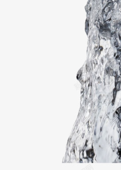 怡泉流动的透明水柱高清图片