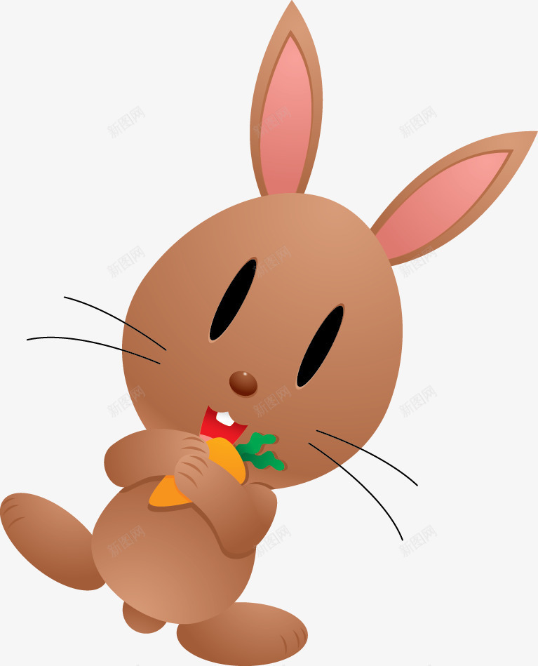 小兔子吃萝卜png免抠素材_88icon https://88icon.com 兔子 兔子矢量 萝卜