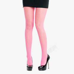 粉红渔网袜黑色高跟鞋腿部特写素材