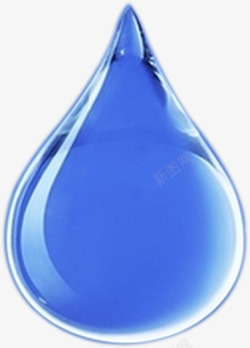 蓝色补水水滴装饰素材