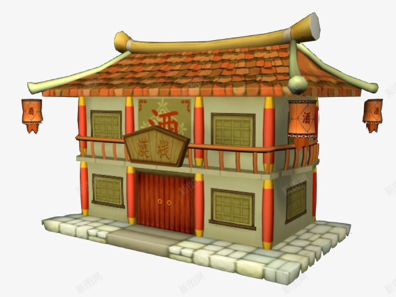 手绘古代客栈png免抠素材_88icon https://88icon.com PNG 古代 客栈 手绘