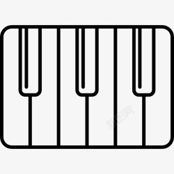 音乐合成器钢琴键图标高清图片