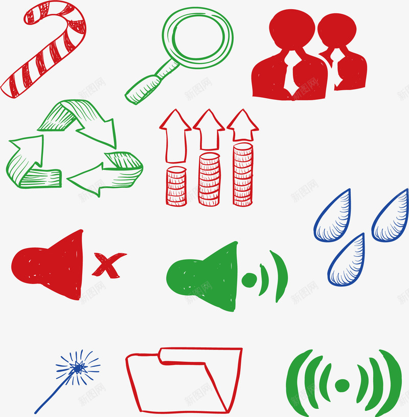 向上红色箭头png免抠素材_88icon https://88icon.com 商务 手绘 手账 放大镜 水滴 矢量素材 金融