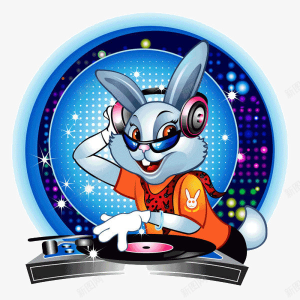 炫酷DJ兔子png免抠素材_88icon https://88icon.com DJ 兔子 时尚 炫酷