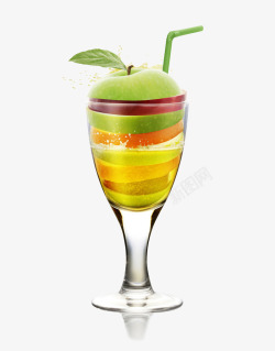 多种水果混合背景混合的新鲜水果饮料高清图片