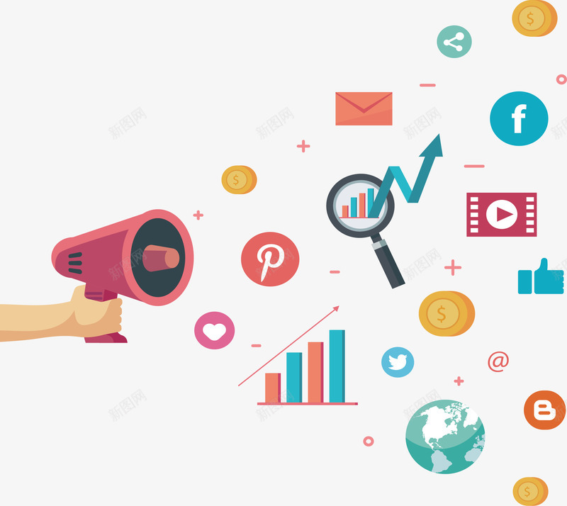 市场营销宣传海报矢量图ai免抠素材_88icon https://88icon.com 商务 商务海报 宣传海报 市场宣传 市场营销 矢量png 营销海报 矢量图