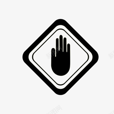 禁止说话禁止入内手势图标图标