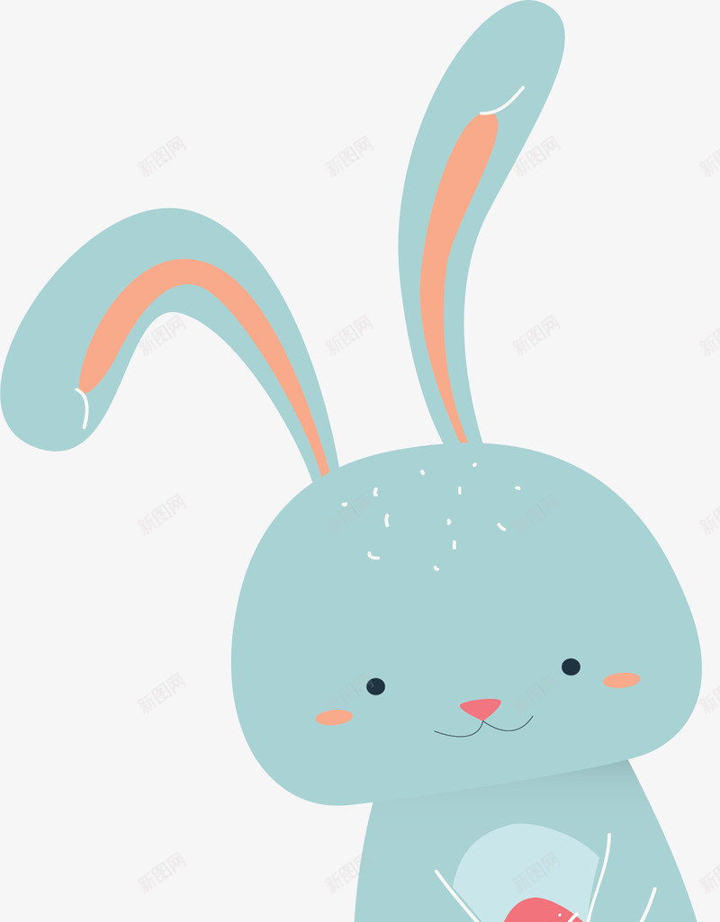 拿着彩蛋的蓝色兔子矢量图ai免抠素材_88icon https://88icon.com 兔子 可爱兔子 拿着彩蛋 矢量png 红色彩蛋 蓝色兔子 矢量图