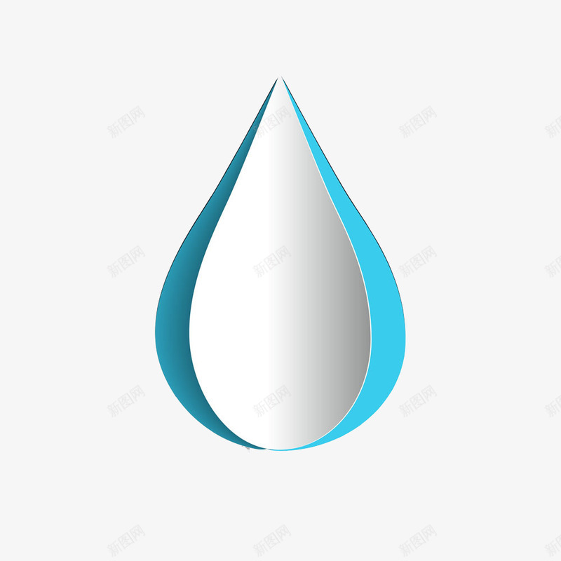 水滴png免抠素材_88icon https://88icon.com 手工制作 蓝白相间 静态