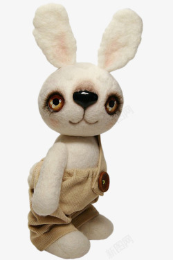 白色小兔子毛绒玩具素材