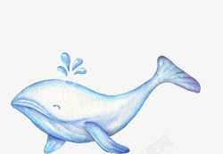 蓝色美人鱼尾巴深海蓝鲸高清图片