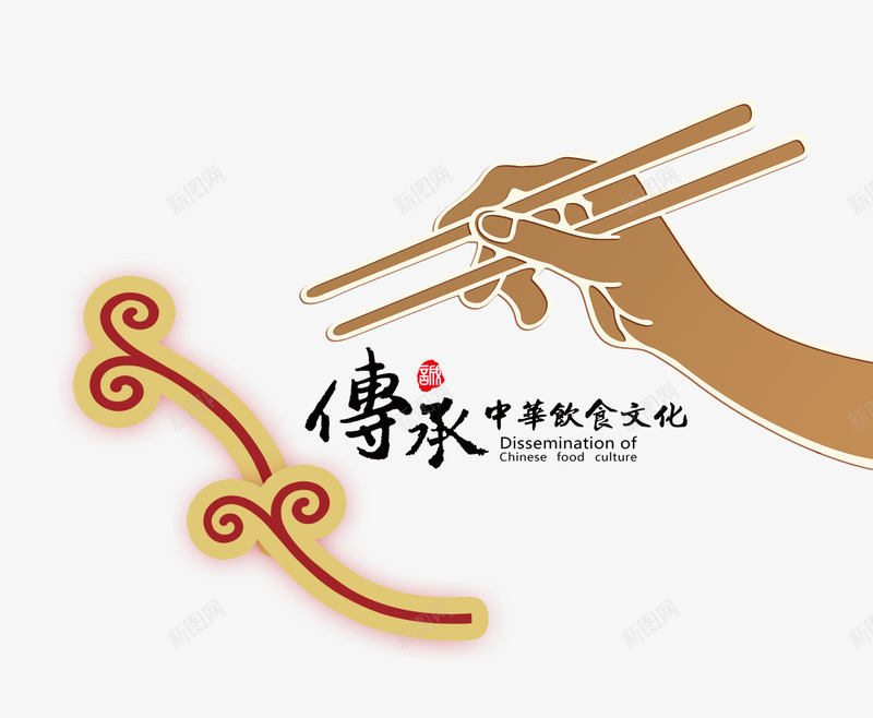 传承psd免抠素材_88icon https://88icon.com 传承与创新 传承与创新的海报 彩色 手势 海报装饰 筷子 艺术字 餐饮
