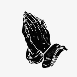 手祈祷祈祷的手线稿图高清图片