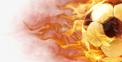 燃烧的足球素材