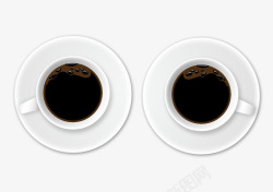 两只咖啡杯psd分层素材