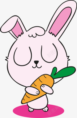 抱着胡萝卜复活节抱着胡萝卜的兔子高清图片