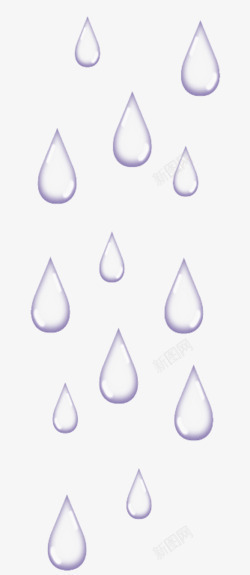 紫色水滴卡通艺术素材