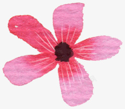 粉红彩绘手绘花朵素材
