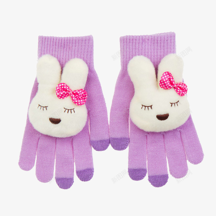 粉色兔子手套可爱女生png免抠素材_88icon https://88icon.com 保暖 保温 手袜 毛线 装饰