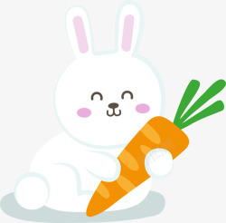 抱着胡萝卜抱着胡萝卜的小白兔高清图片